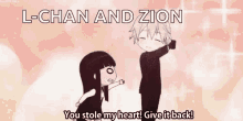 L Chan And Zion You Stole My Heart GIF - L Chan And Zion You Stole My Heart Give It Back GIFs