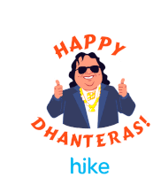 Happy Dhanteras Thumbs Up Sticker - Happy Dhanteras Thumbs Up Hi Stickers