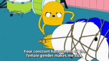Constant Harassment Of The Female Gender Jake GIF - Constant Harassment Of The Female Gender Jake Adventure Time GIFs