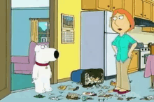 Brian Farting Gum - Family Guy GIF - Family Guy Lois Griffin Brian Griffin GIFs