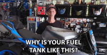 Why Is Your Fuel Tank Like This Confused GIF - Why Is Your Fuel Tank Like This Confused Weird Design GIFs