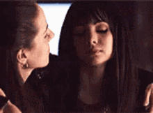 Kiss On The Cheek Best Friends GIF - Kiss On The Cheek Best Friends Kenzi GIFs