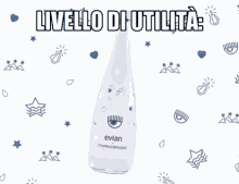 Evian Acqua Chiara Ferragni Utile Utyilità Costoso Costosa Utilissimo Utilissima GIF - Useful Useless Designer Water GIFs