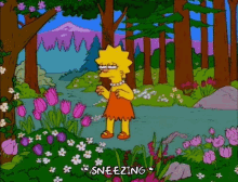Lisa Simpson Sneeze GIF - Lisa Simpson Sneeze Sneezing GIFs