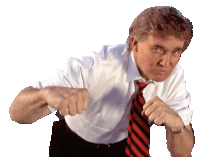 Trump Fighting Stance Sticker - Trump Fighting Stance Punch Stickers