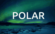 polar aurora green sky