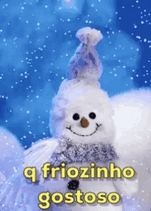 Friozinho / Friozinho Gostoso / Frio / Friaca / Inverno / Boneco De Neve GIF - Snowman Cold Weather Snow GIFs