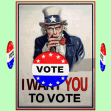I Want You To Vote Uncle Sam GIF - I Want You To Vote Vote Uncle Sam GIFs