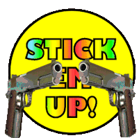 Stick Em Up Hands Up Sticker - Stick Em Up Hands Up Pistols Stickers