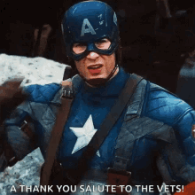 Vet Salute Captain America GIF - Vet Salute Salute Captain America GIFs