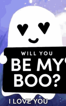 Will You Be My Boo Ghost Sign GIF - Will You Be My Boo Ghost Sign GIFs