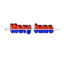 mery jane text logo arrow