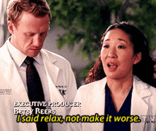 Greys Anatomy Cristina Yang GIF - Greys Anatomy Cristina Yang I Said Relax Not Make It Worse GIFs