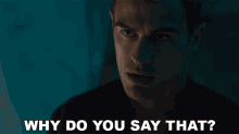 Why Do You Say That Theo James GIF - Why Do You Say That Theo James Four GIFs
