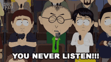 You Never Listen Mr Mackey GIF - You Never Listen Mr Mackey South Park GIFs