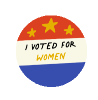 I Voted For Woman Count My Vote Sticker - I Voted For Woman Count My Vote Woman Rights Stickers
