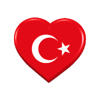 Bayrak Türk Sticker - Bayrak Türk Kalp Stickers
