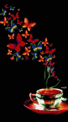 good morning butterfly coffee