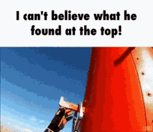 I Cant Believe What He Found At The Top GIF - I Cant Believe What He Found At The Top GIFs