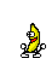 Banana Animated Sticker - Banana Animated Pixelated Stickers
