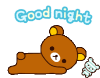 Rilakkuma Good Night Sticker - Rilakkuma Good Night 晚安 Stickers