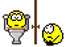 potty dance emoji pixel art bathroom