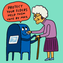 Protect Your Elders Help Them Vote By Mail GIF - Protect Your Elders Elders Help Them Vote By Mail GIFs