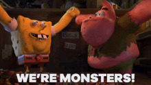 Were Monsters Spongebob GIF - Were Monsters Spongebob Patrick GIFs