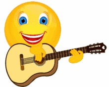 Joie Musique Anniversaire Guitar GIF - Joie Musique Anniversaire Guitar Emoji GIFs