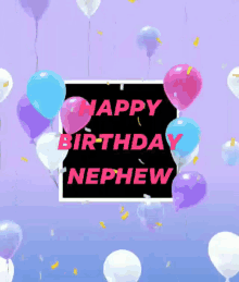 Happy Birthday Happy Birthday Nephew GIF - Happy Birthday Happy Birthday Nephew Balloons GIFs