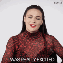I Was Really Excited Sophie Skelton GIF - I Was Really Excited Sophie Skelton Harpers Bazaar GIFs