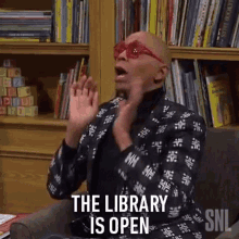 The Library Is Open Rupaul GIF - The Library Is Open Rupaul Saturday Night Live GIFs