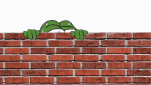 Pepe Hiding Behind Wall GIF - Pepe Hiding Behind Wall Looking Over Wall GIFs
