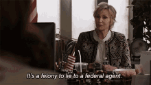 Its A Felony To Lie To A Federal Agent Madeline Starkey GIF - Its A Felony To Lie To A Federal Agent Madeline Starkey The Good Fight GIFs