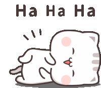 Kawaii Kitty Sticker - Kawaii Kitty Laughing Stickers