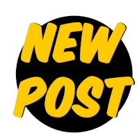 New Post Black Yallow Sticker - New Post Black Yallow Yellow Stickers