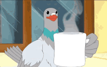 Pigeon Coffee GIF - Pigeon Coffee Blow GIFs