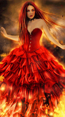 dress fiery