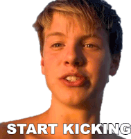 Start Kicking Carson Lueders Sticker - Start Kicking Carson Lueders Starting To Do Stickers