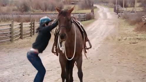 That'S One Way To Get On A Horse GIF - Worldsstrictestparents Outofcontrolteens Horsebackriding GIFs