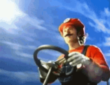Driving Mario GIF - Driving Mario Road Trip GIFs