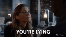 Youre Lying Tricia Helfer GIF - Youre Lying Tricia Helfer Charlotte Richards GIFs