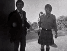 second doctor patrick troughton jamie doctor who hold hands