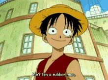 luffy rubber man one piece elastic anime