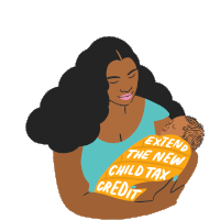 Give Families Support Extend The New Child Tax Credit Sticker - Give Families Support Extend The New Child Tax Credit Black Mothers Stickers