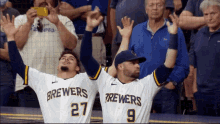 Manny Pina Willy Adames GIF - Manny Pina Willy Adames Brewers GIFs
