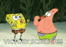 Spongebob Victory GIF - Spongebob Victory Screech GIFs