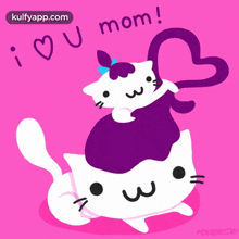 Cute Cats Wishing Happy Mothers Day.Gif GIF - Cute Cats Wishing Happy Mothers Day Mothers Day Moms Day GIFs