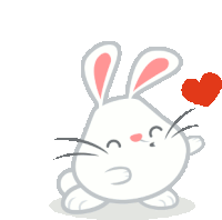 Bunny Love Sticker - Bunny Love Heart Stickers