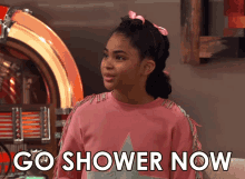 Go Shower Now Millicent GIF - Go Shower Now Millicent Icarly GIFs